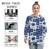 Penn State - Nittany Lions Women's Hoodie With Double Hood White varsity sports apparel