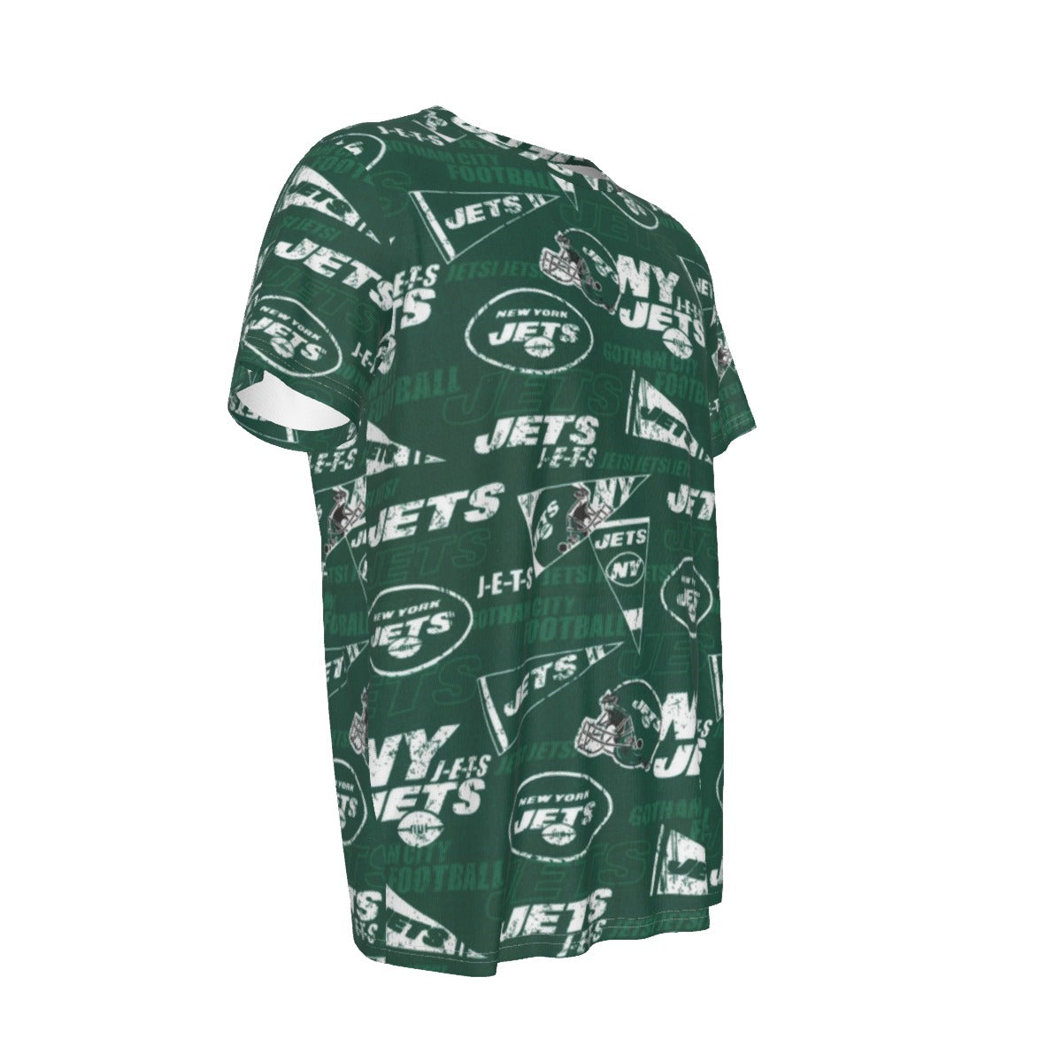 new-york-jets-short-sleeve-t-shirt green white football outfit side view