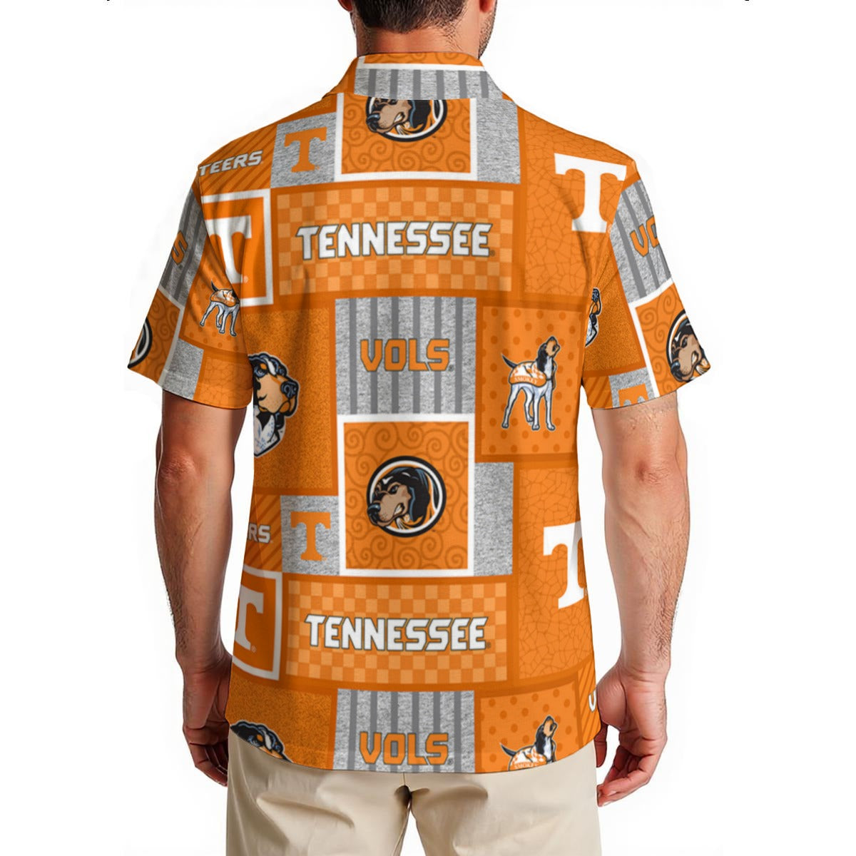 Tennessee Volunteers Men's Hawaiian Shirt|150GSM - college football fan gear varsity sportswear product image 2.0