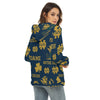 Notre Dame - Fighting Irish Women's Borg Fleece Hoodie With Half Zip White varsity sports apparel