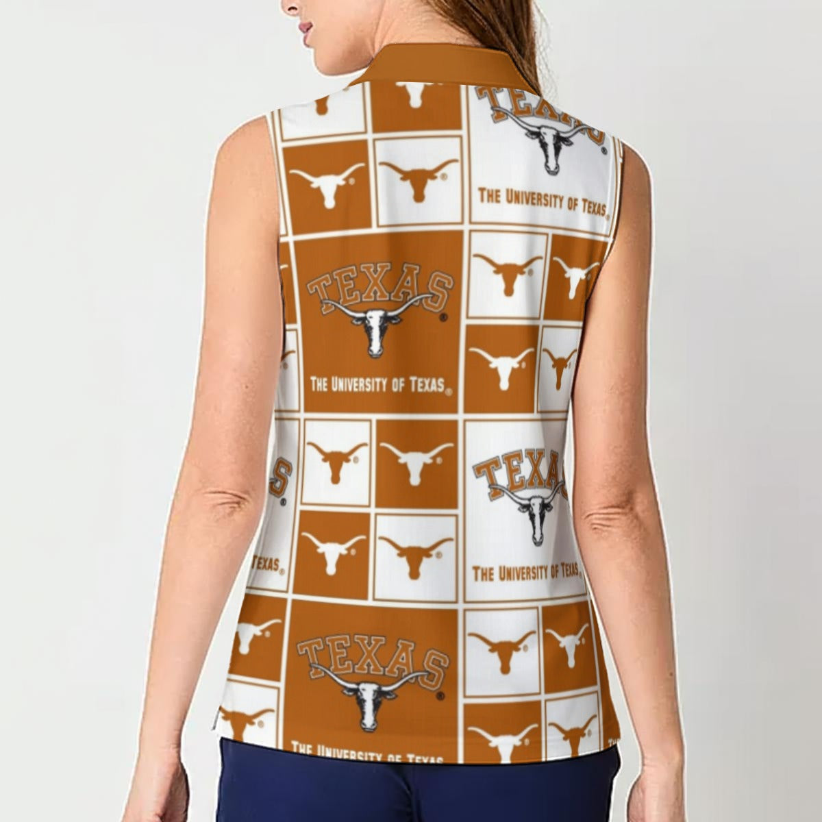 Light Gray Texas at Austin - Longhorns Women's Sleeveless POLO Shirt
