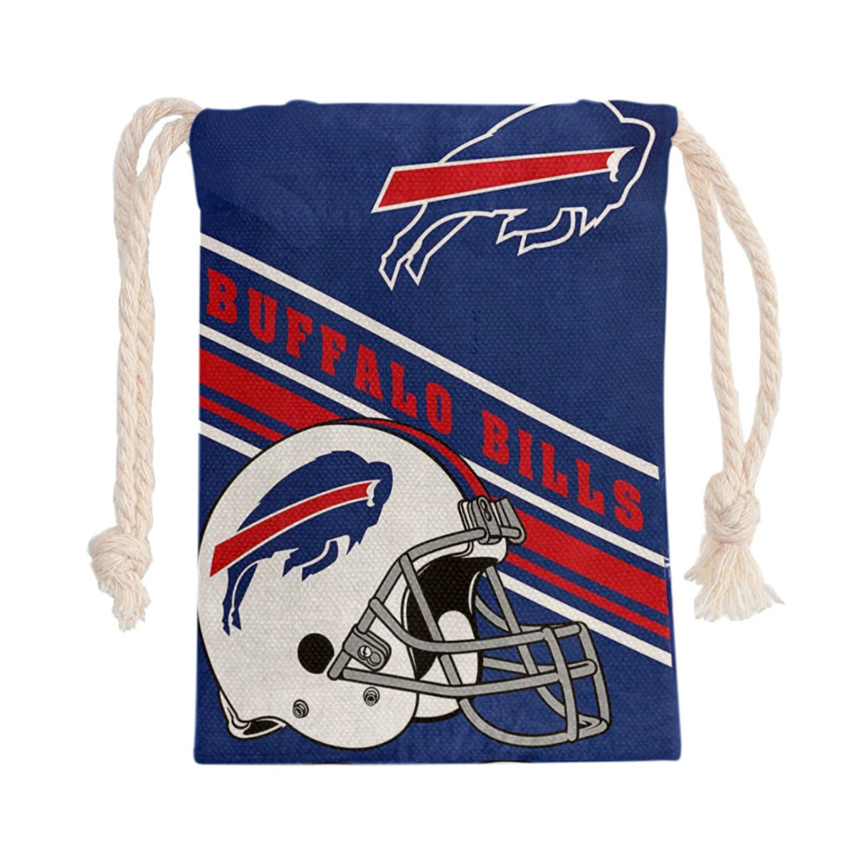 White Smoke Buffalo Bills bag / Double-Side decoration or storage Bag