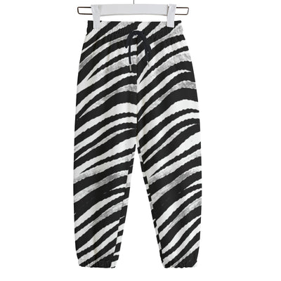 Las Vegas Football Zebra Kid's Sweatpants | 310GSM Cotton – Black and White Game Day Streetwear – lightweight game day shirt, fan gear, image 1.0