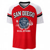 San Diego California 1769 T-Shirt – Red White Black Coastal Streetwear Tee for Everyday Wear – casual fan outfit, breathable comfort wear, image 1.0
