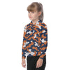 White Smoke Chicago Football Kids Camo Hoodie – Navy Orange Youth Game Day Sweatshirt