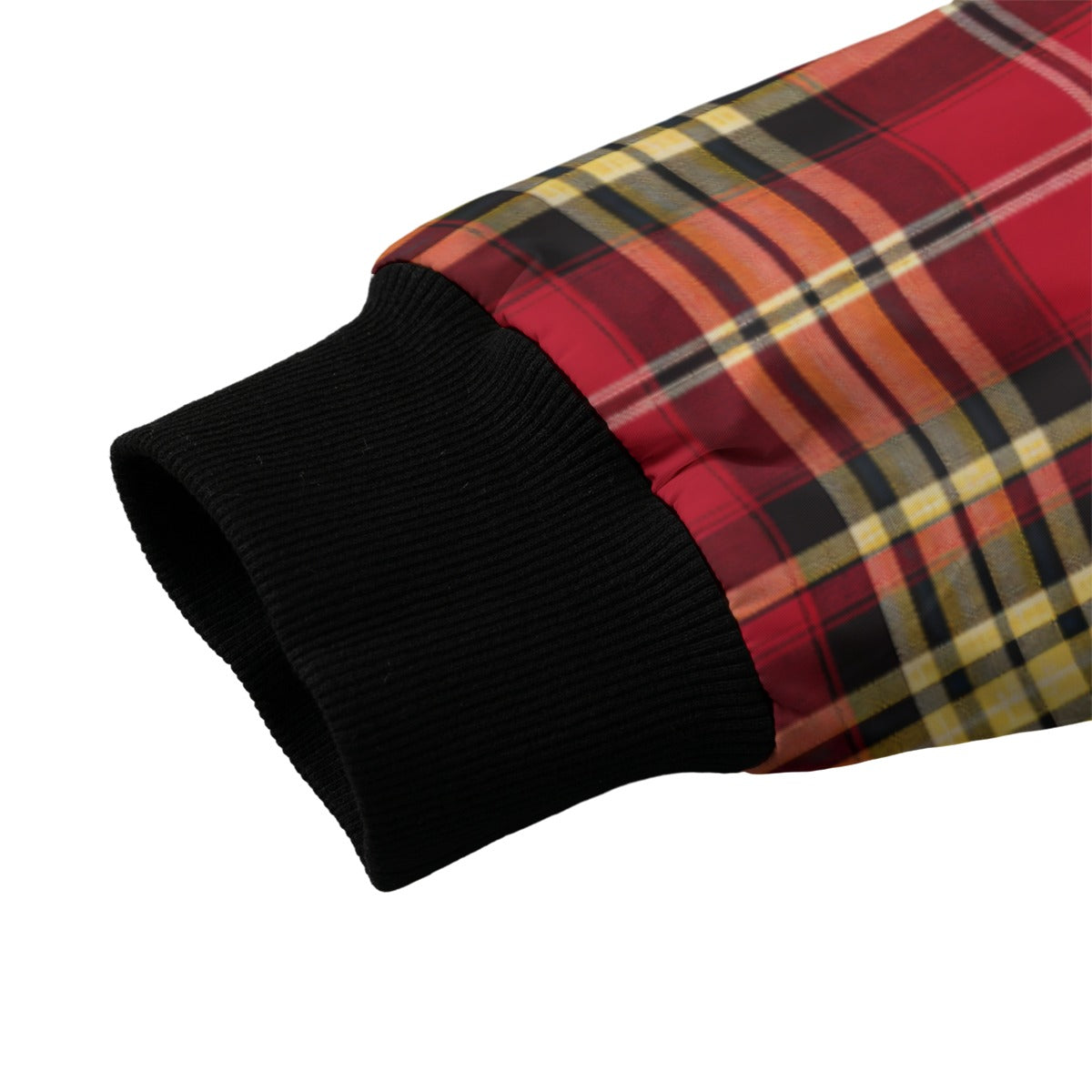 White Smoke San Francisco Football Plaid Fleece Jacket Red and Gold Tartan Streetwear Game Day Layer