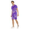 White Smoke Buffalo football zebra Men's Short Sleeve Shirt Set