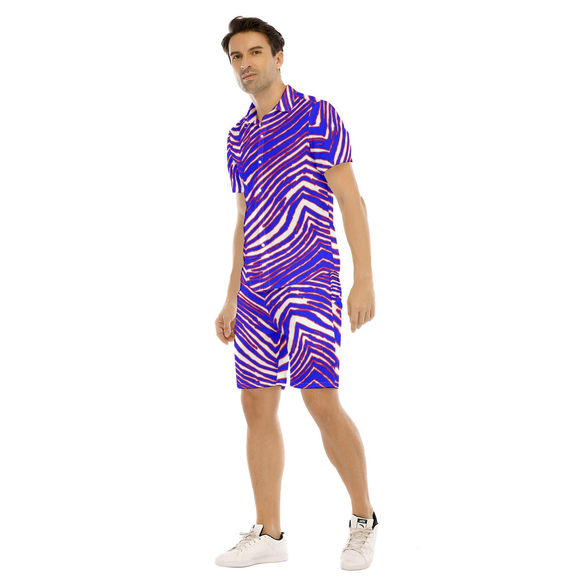 Buffalo football zebra Men's Short Sleeve Shirt Set