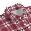 Alabama Crimson Tide Tartan Plaid Crimson White Women's Chiffon Shirt With Elbow Sleeve