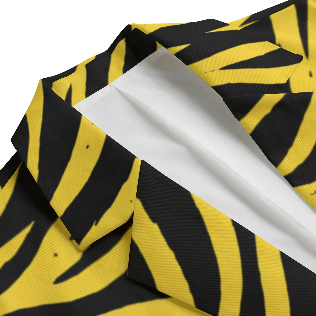 White Smoke Pittsburgh Football Yellow Black Zebra Men’s Casual Flat Lapel Collar Blazer – Game Day Streetwear