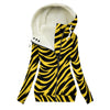 Pittsburgh Football Yellow Black Zebra Women's Long Jacket With Fleece Lining – game day outfit, casual fan outfit, image 1.0
