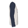 White Smoke New York Baseball Raglan Long Sleeve Shirt – Athletic Champion 1986 Vintage Varsity Design, White Bo