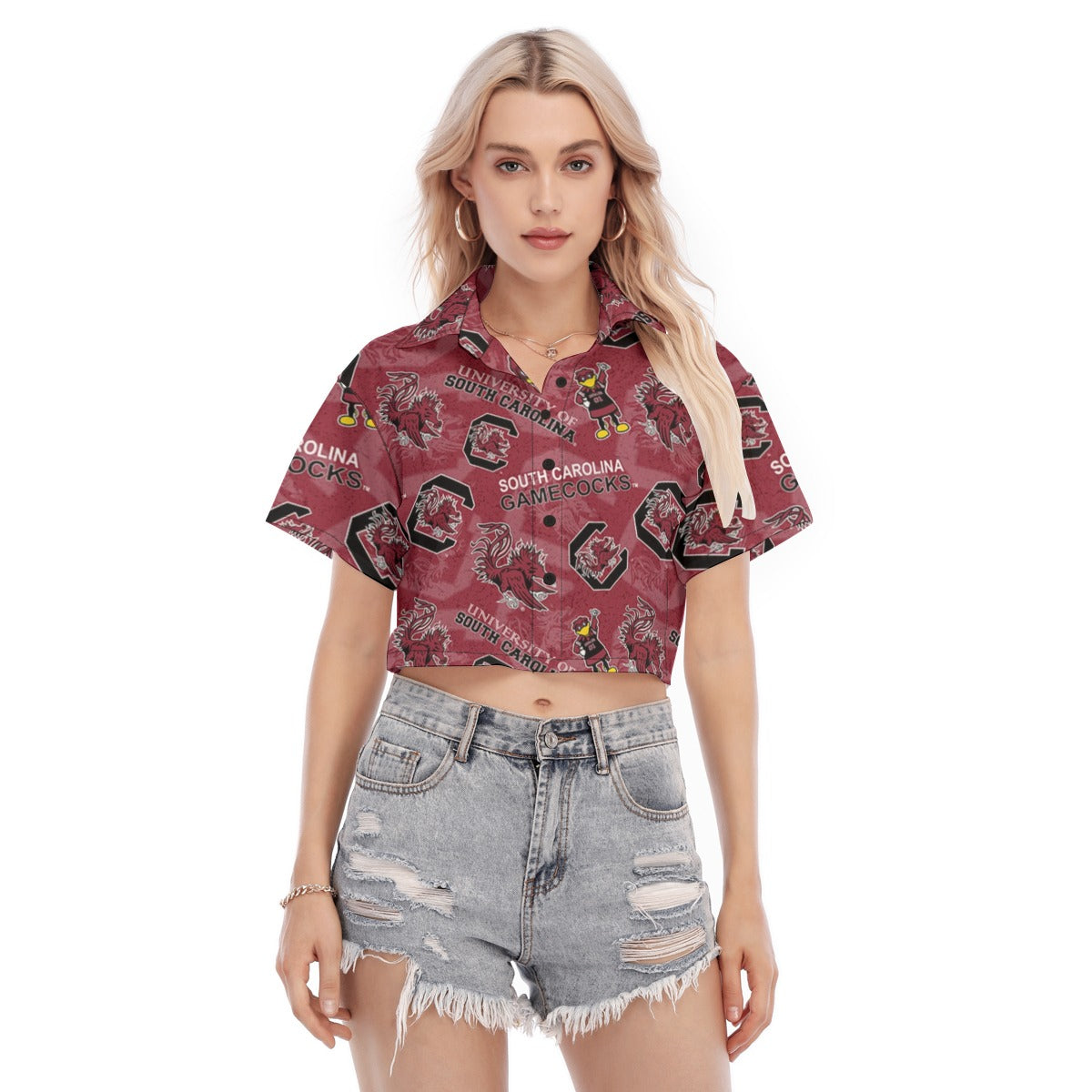 South Carolina Gamecocks Women's Cropped Shirt - college football fan gear varsity sportswear product image 1.0