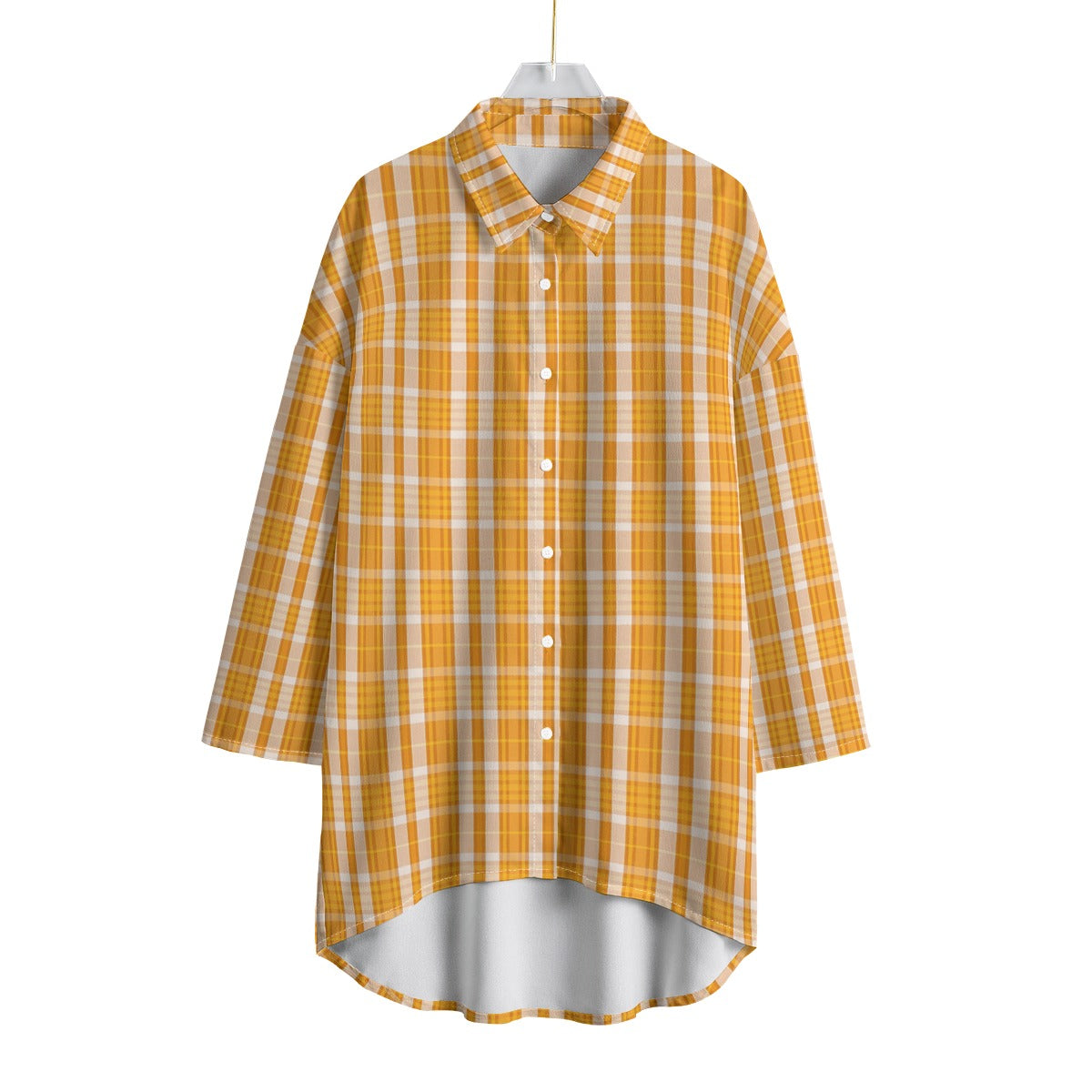 Tennessee Volunteers Orange White Plaid Womens Chiffon Shirt With Elbow Sleeve 1 orange white plaid women fashion apparel