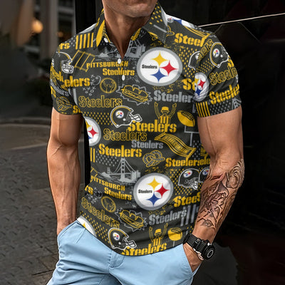 Pittsburgh Steelers Men's Polo Shirt – casual fan outfit, football shirt, image 714