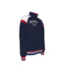 Dark Slate Gray Columbus Blue Red Varsity Bomber Jacket for Men and Women – Retro Hockey Style Game Day Jacket