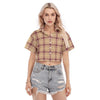 florida state seminoles tartan plaid oversized button up women shirt women's cropped shirt women tartan plaid fashion