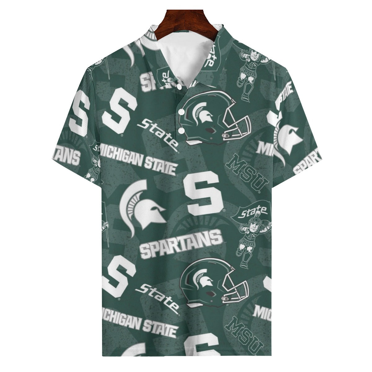 Michigan State Spartans Polo Shirt | 180GSM - Big Ten football apparel varsity sportswear product image 1.0