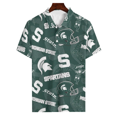 Michigan State Spartans Polo Shirt | 180GSM - Big Ten football apparel varsity sportswear product image 1.0
