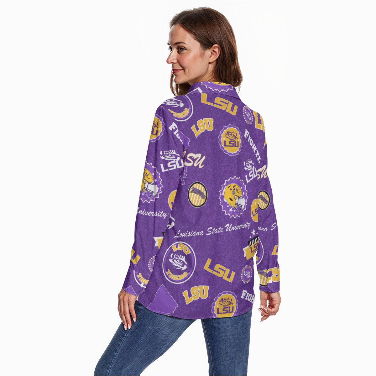 Louisiana Tigers Women's Long Sleeve Shirt - Baton Rouge football tee varsity sportswear product image 2.0