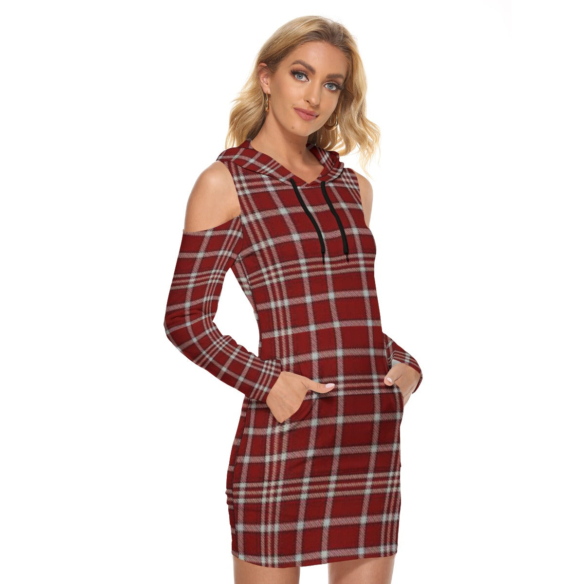 Alabama Crimson Tide Tartan Plaid Crimson White Women's Tight Dress