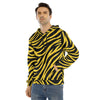 White Smoke Pittsburgh Football Yellow Black Zebra Men’s Velvet Pullover Hoodie – Game Day Streetwear