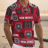 New Mexico Lobos Men's Polo Shirt White game day apparel