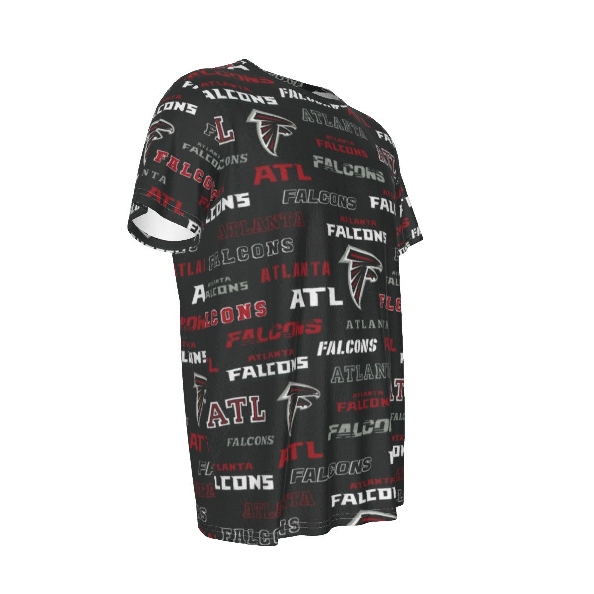 atlanta-falcons-short-sleeve-t-shirt red black football outfit side view