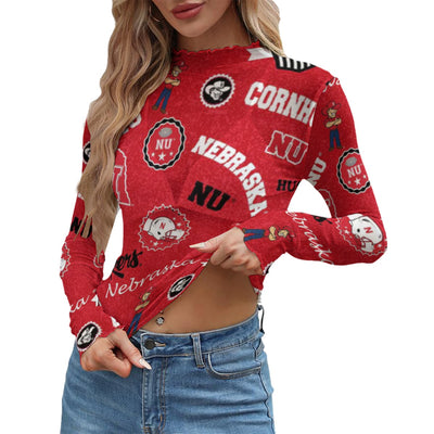 Nebraska Lincoln Cornhuskers Women's Mesh T-shirt - Big Ten football apparel varsity sportswear product image 1.0