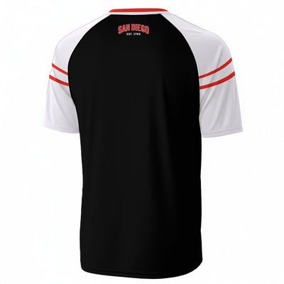 Black San Diego Est 1769 T-Shirt – Black White Red Urban Varsity Streetwear Tee