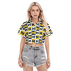 Michigan Wolverines Women's Cropped Shirt White varsity sports apparel