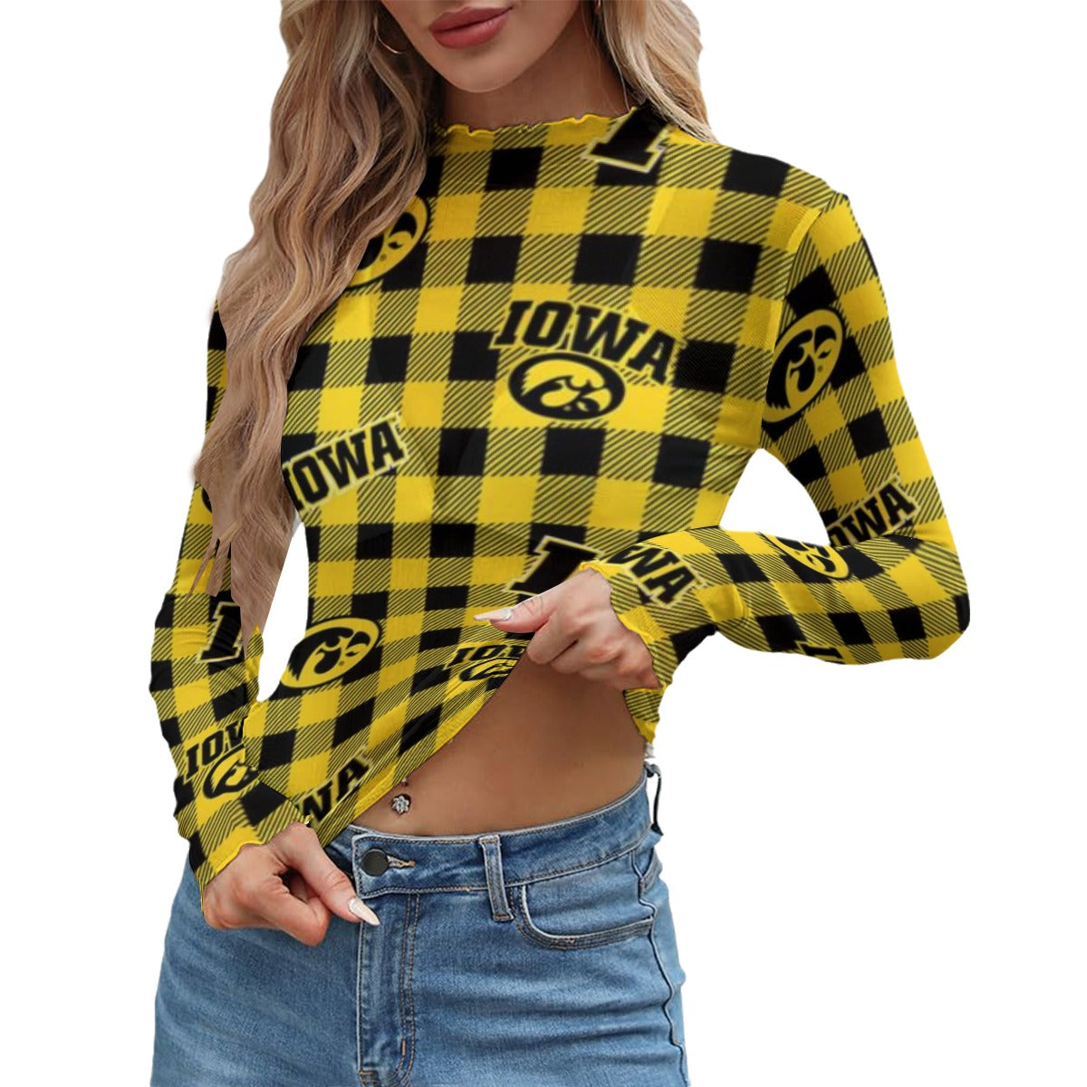 Iowa Hawkeyes Women's Mesh T-shirt - Big Ten football apparel varsity sportswear product image 1.0