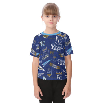 Kansas City Royals Kid's Raglan Sleeve T-shirt kansas city royals baseball fan apparel game day outfit