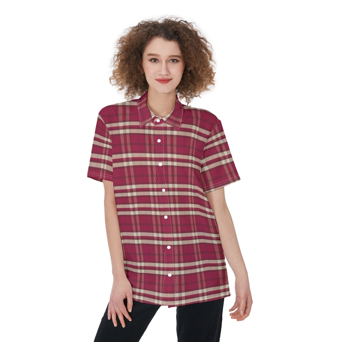 kansas jayhawks tartan plaid women shirt college tartan plaid women shirt women's shirt women tartan plaid game day fashion