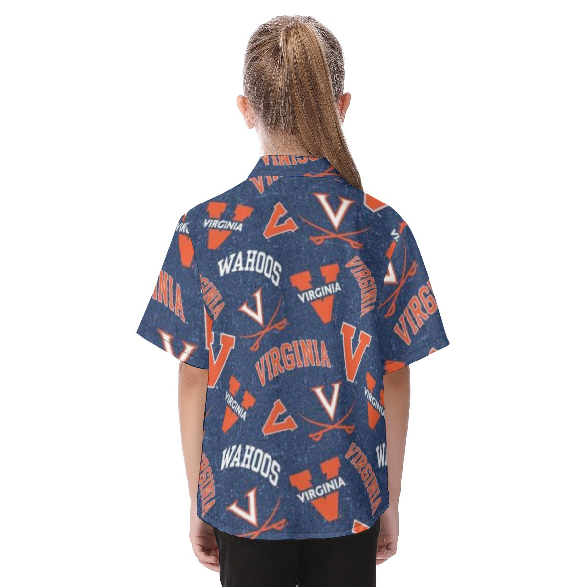 Virginia Cavaliers Kid's Hawaiian Vacation Shirt White sports streetwear apparel