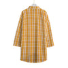 Tennessee Volunteers Orange White Plaid Womens Chiffon Shirt With Elbow Sleeve 1 orange white plaid women fashion apparel