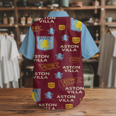 Aston Villa Men's Short Sleeve Shirt With Pockets