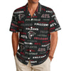 Atlanta Falcons Men's Hawaiian Shirt|150GSM red black football outfit back view