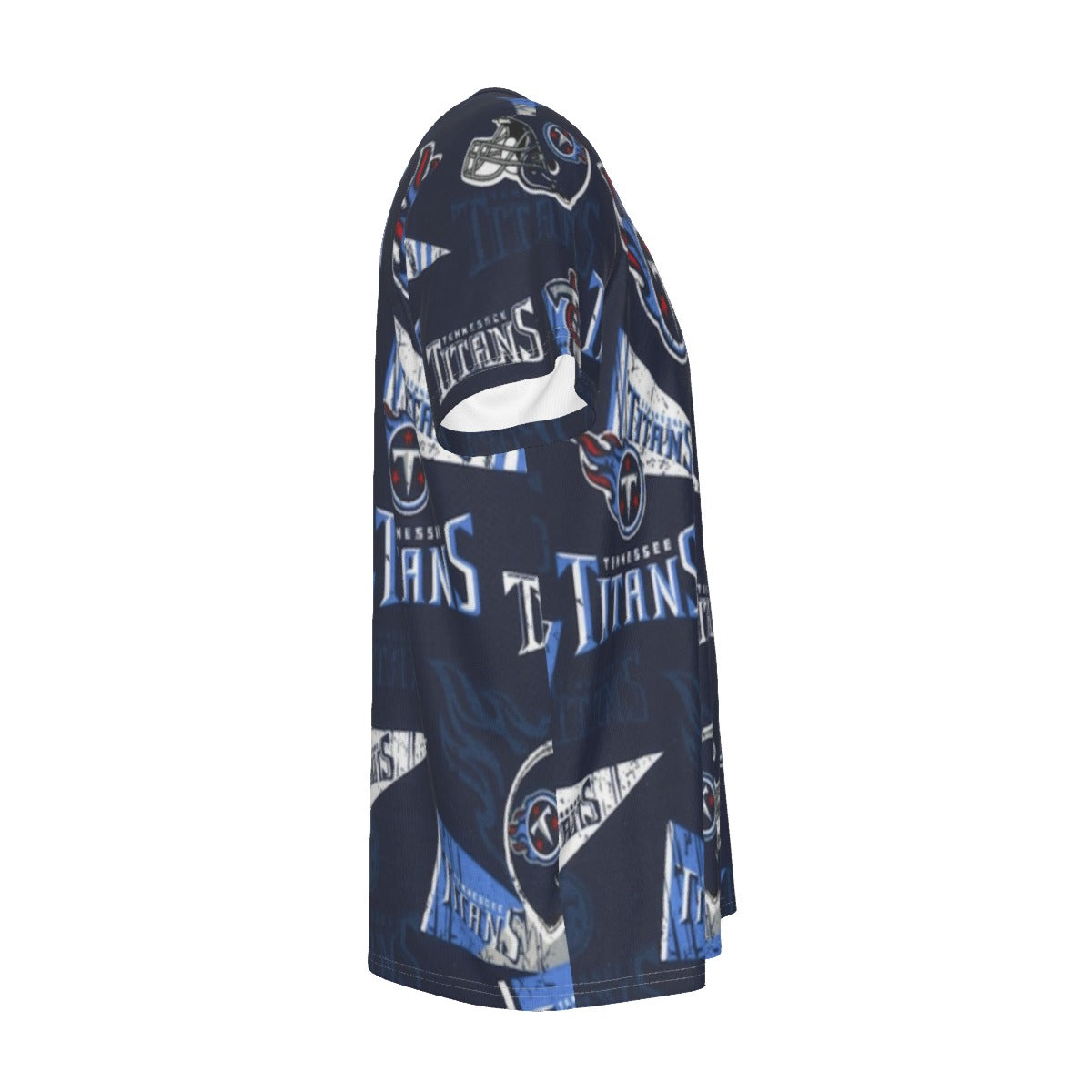 tennessee-titans-short-sleeve-t-shirt navy light blue football side view streetwear fit