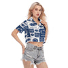 Penn State Nittany Lions Women's Cropped Shirt White varsity sports apparel