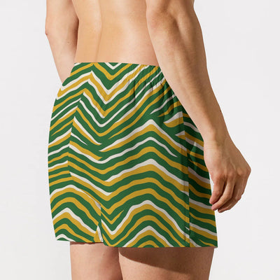 Misty Rose Green Bay football zebra Men's Short Boxer Briefs|115GSM Cotton poplin