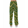 White Smoke Green Bay Football Yellow Green Women’s Pajama Pants – Game Day Lounge Wear