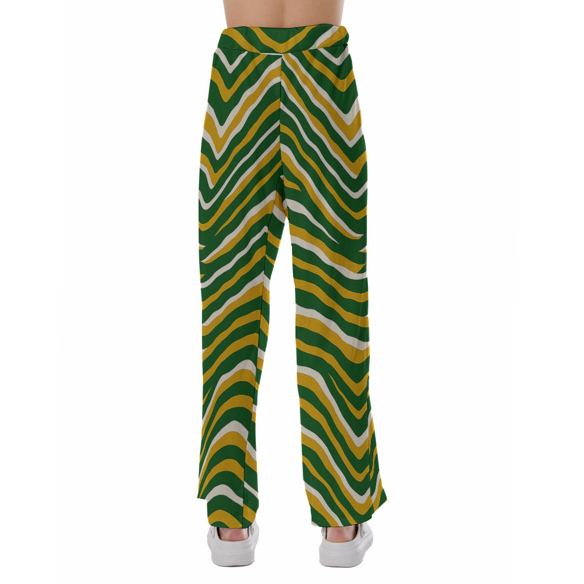 White Smoke Green Bay Football Yellow Green Women’s Pajama Pants – Game Day Lounge Wear