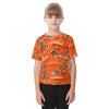 Cincinnati Bengals Kid's Raglan Sleeve T-shirt black orange football back view game day look