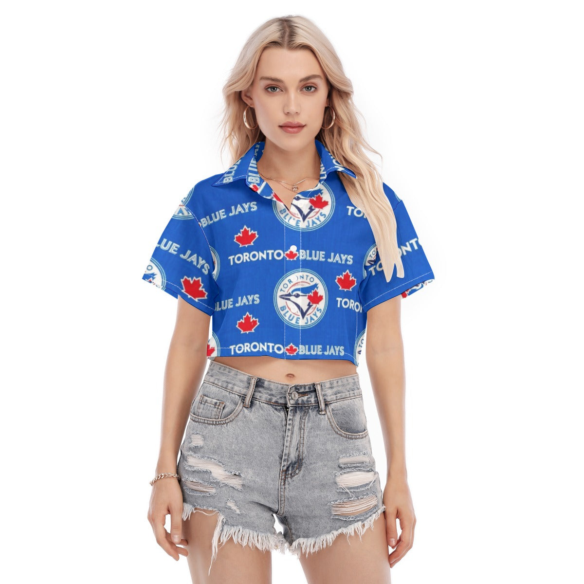 Toronto Blue Jays Women's Cropped Shirt toronto blue jays baseball fan apparel game day outfit