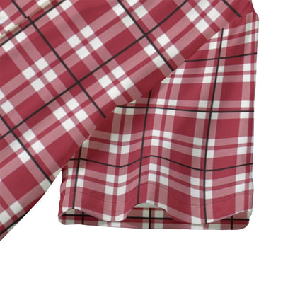 Alabama Crimson Tide Tartan Plaid Crimson White Women's Hawaii Shirt | Rayon