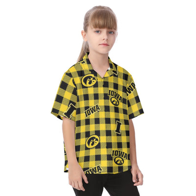 Iowa Hawkeyes Kid's Hawaiian Vacation Shirt - Big Ten football apparel varsity sportswear product image 2.0