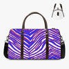 White Smoke Duffle Bag – Red Blue White Zebra Game Day Style