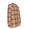 florida state seminoles tartan plaid oversized button up women shirt women's elastic-back shirt women tartan plaid fashion