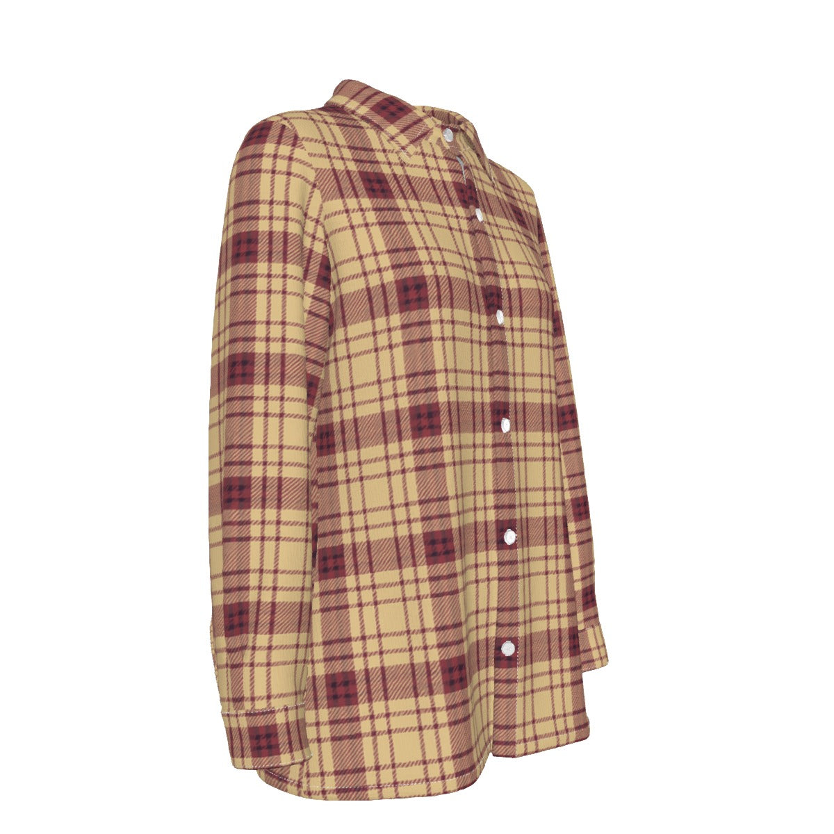 florida state seminoles tartan plaid oversized button up women shirt women's elastic-back shirt women tartan plaid fashion